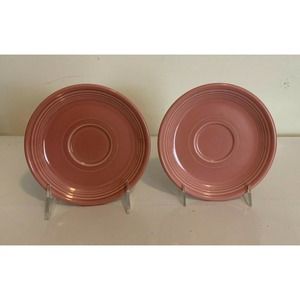 Fiestaware Rose Pink Plate Saucer Homer Laughlin Teacup Saucer Plates P86